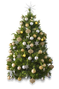Professionally decorated real decorated Christmas tree hire in Melbourne