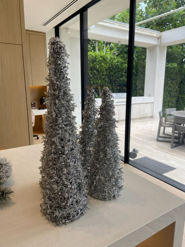 Crystal Cone Christmas Tree (Pair) Hire Melbourne area The Happy
