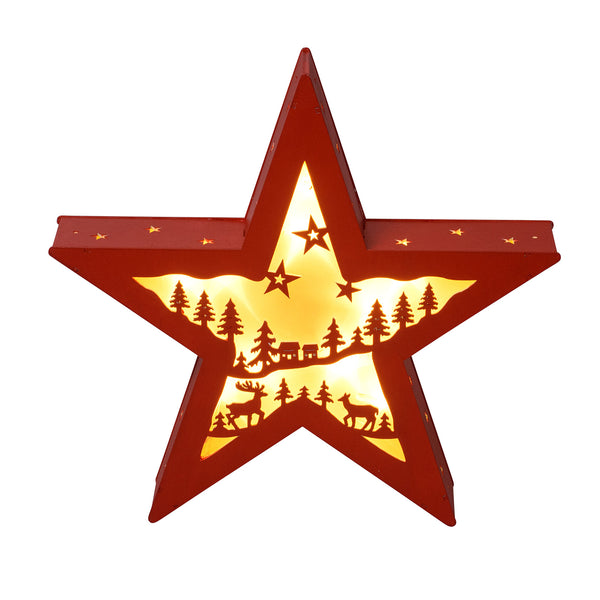 Red Star tabletop decoration for hire in Melbourne from The Happy Christmas Company