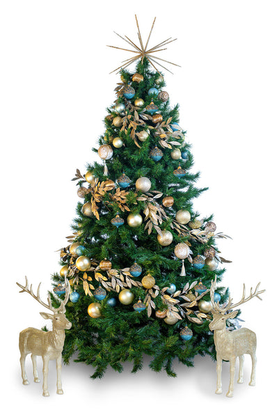 The Glitter Gold Reindeer Pair will stand beside your Decorated Christmas Tree adding extra sparkle and the perfect finishing touch!