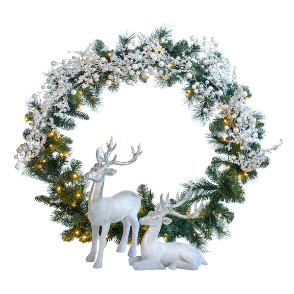 Hire a Winter Wonderland Christmas scene for tabletops, receptions desks. Coordinates beautifully with professionally decorated Christmas trees.