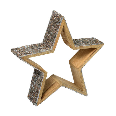 Hire a glitter gold tabletop star to add Christmas cheer to your home, office or corporate Christmas decorating package