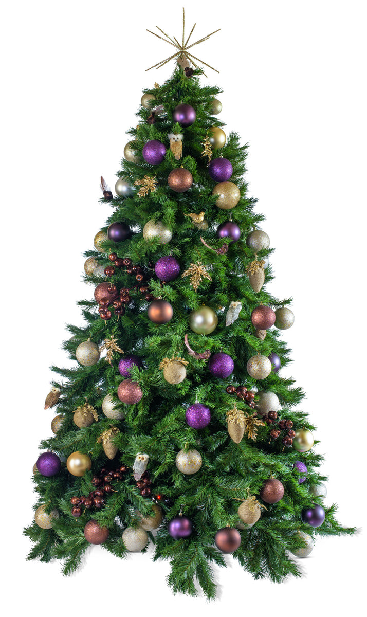 Woodland' artificial decorated Christmas Tree Hire The Happy